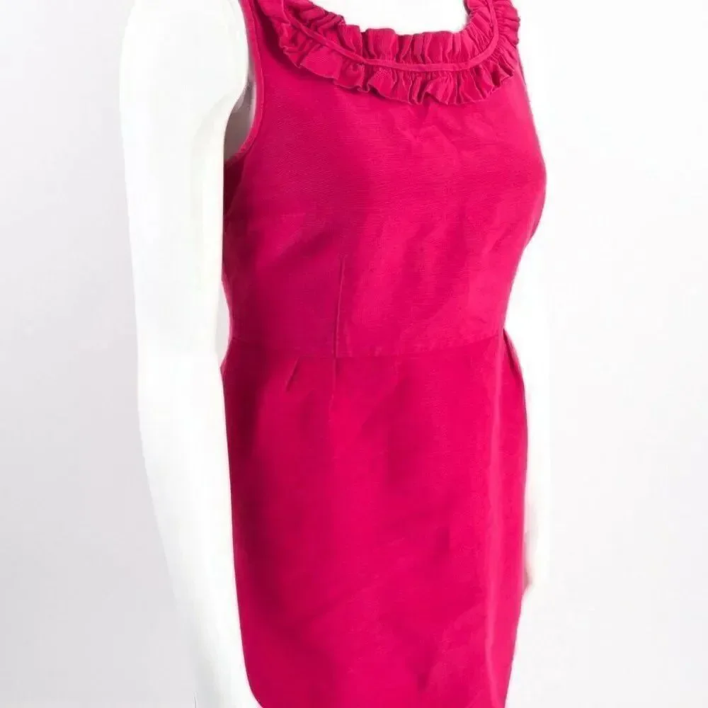 Kate Spade Womens Silk Ruffle Sheath Dress Sz 6